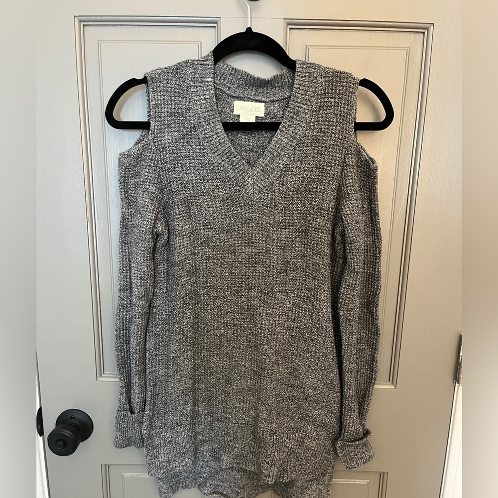 Lucy + Laurel Open Shoulder Sweater